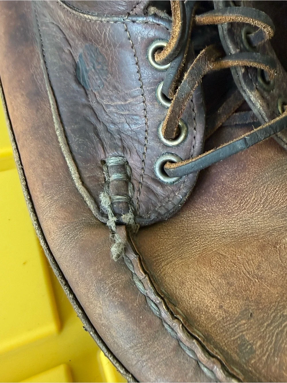 Vintage Timberland Men’s 10M Brown Leather Boots Made in USA Vibram Sole